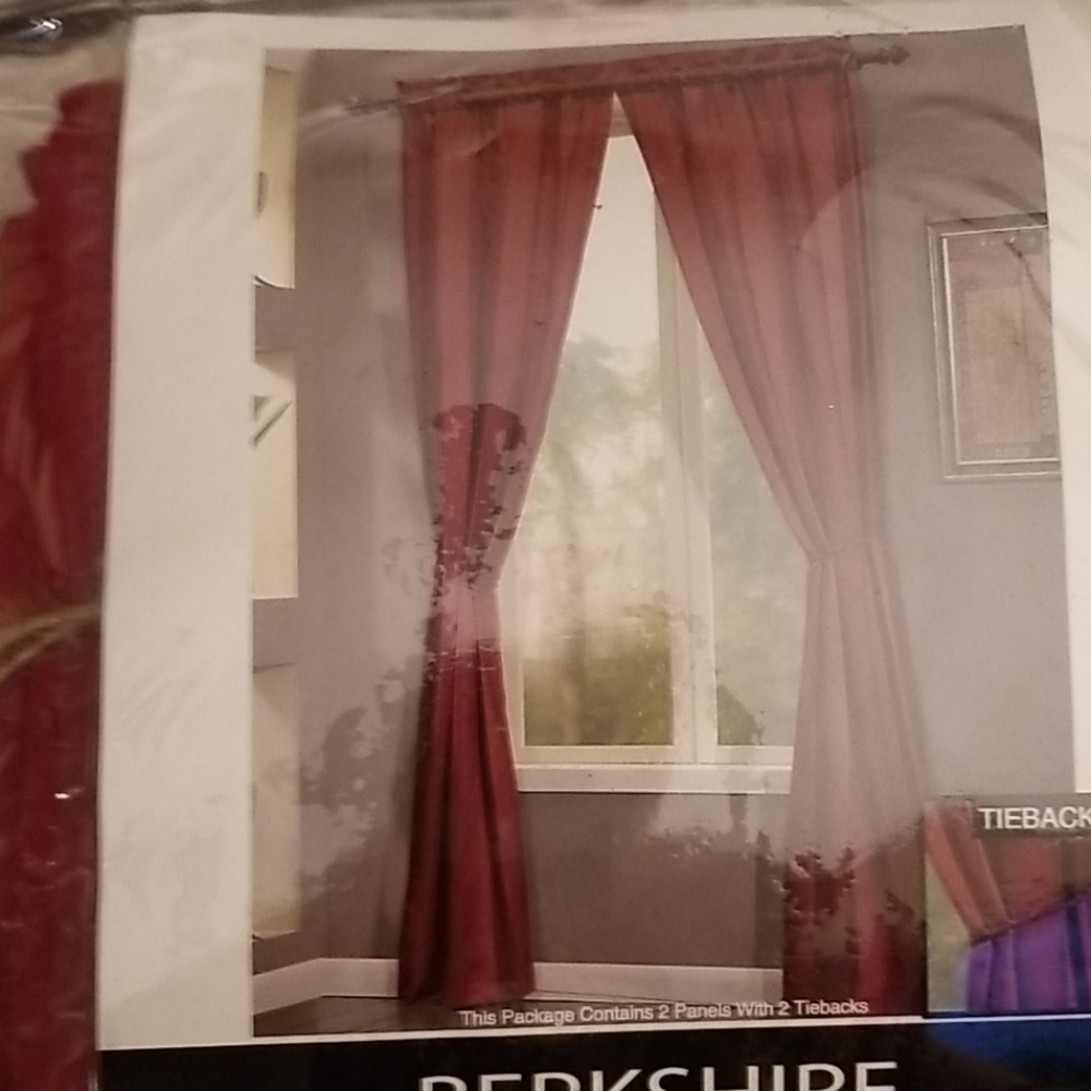 Red curtains